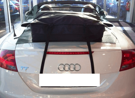 white audi tt roadster with a boot-bag original boot rack fitted