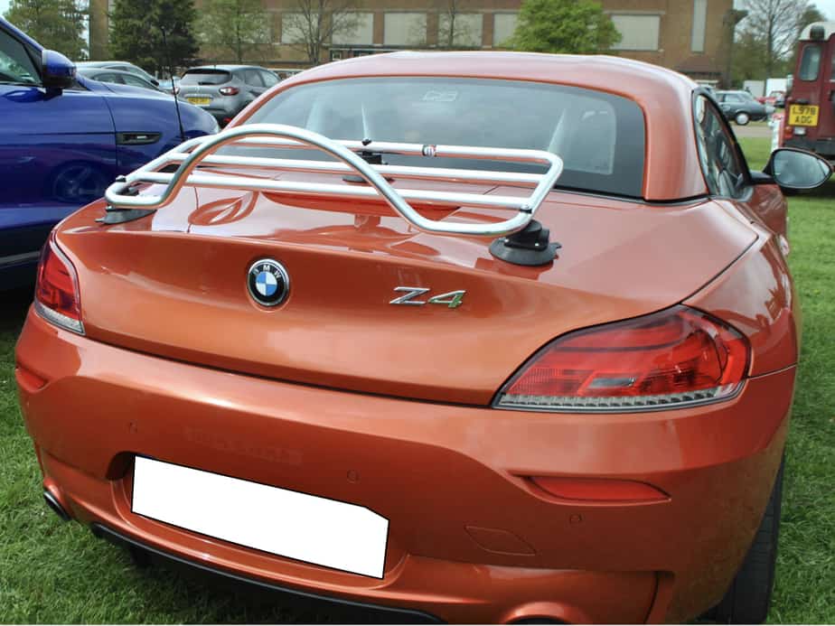 bronze bmw z4 e89 with a stainless steel boot rack fitted